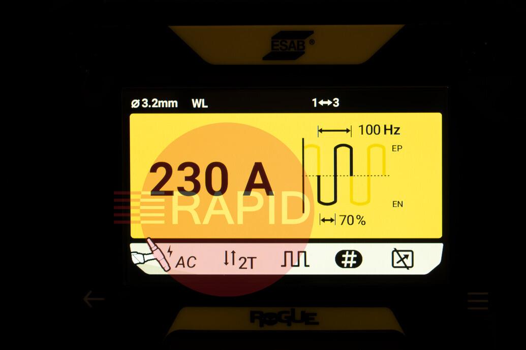 0479100401  ESAB Rogue ET 230iP AC/DC Ready To Weld Water Cooled Package w/ 4m TIG Torch - 115 / 230v, 1ph